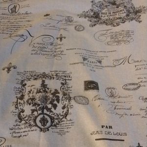 Long Curtains with old school writing and designs